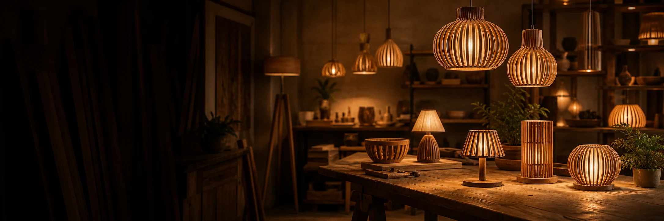 SÄDE showroom ve ahşap aydınlatma atölyesi