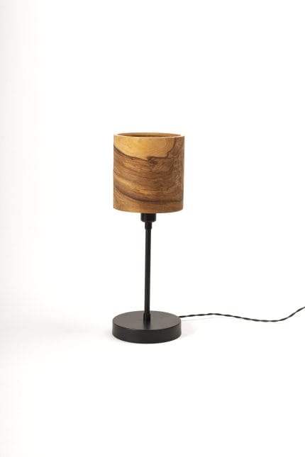 Torni Diş Budak Kaplamalı Masa Abajuru