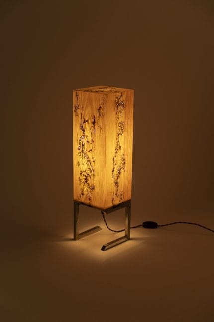 TULI Yakma Çam ahşap abajur