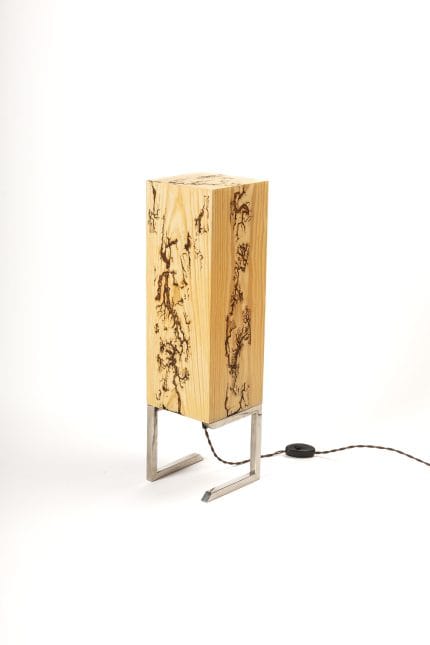 TULI Yakma Çam ahşap abajur