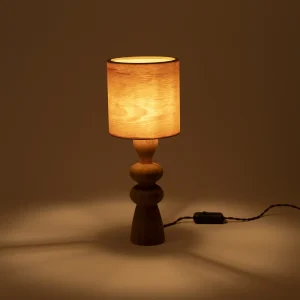 TIKATA Cam 40 cm ahşap masa lambası ürün görünümü