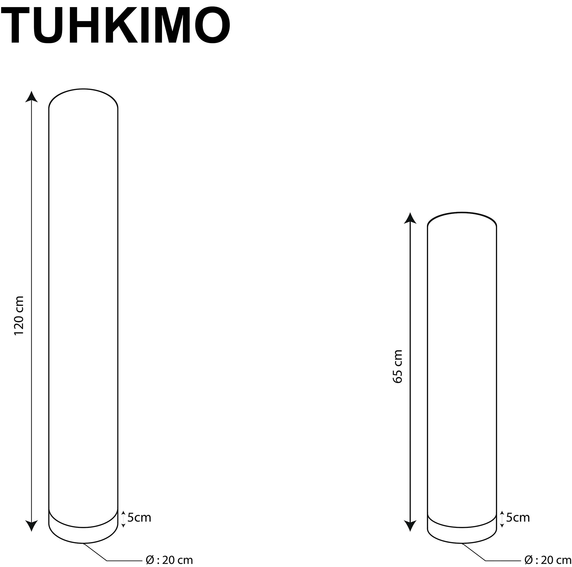 TUHKIMO Mazel 60 cm ahşap lambader teknik ölçü çizimi
